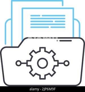 Data Management Line Icon Concept. Data Management Vector Linear 