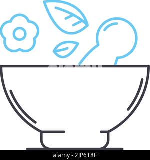 complementary medicine line icon, outline symbol, vector illustration, concept sign Stock Vector