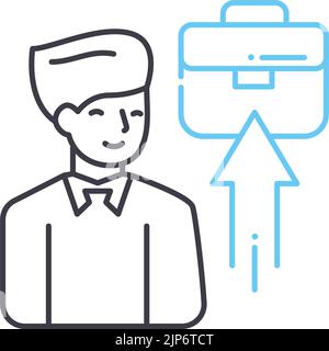 business oportunity line icon, outline symbol, vector illustration, concept sign Stock Vector