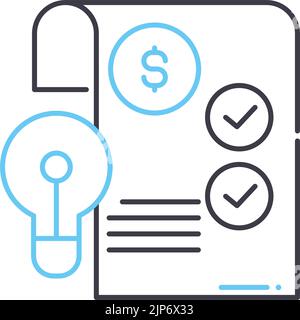 business process line icon, outline symbol, vector illustration, concept sign Stock Vector