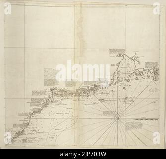 The New England coasting pilot from Sandy Point of New York, unto Cape Canso in Nova Scotia and part of Island Breton - with the courses and distances from place to place, and towns on the Stock Photo