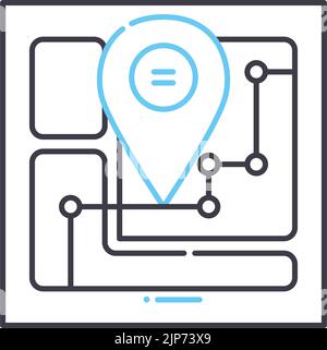 Car Gps Map Mark Icon Vector Outline Illustration Stock Vector Image ...