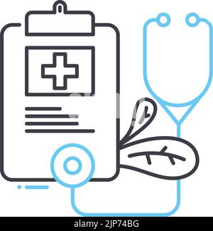 clinical examination line icon, outline symbol, vector illustration, concept sign Stock Vector