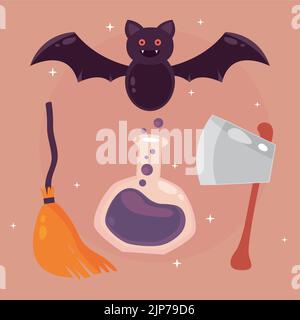 halloween miscellaneous, icons Stock Vector