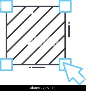 choose the area line icon, outline symbol, vector illustration, concept sign Stock Vector