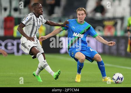 Turin, Italy. 15th Aug, 2022. Kristian Thorstvedt (US SASSUOLO) during Juventus FC vs US Sassuolo, italian soccer Serie A match in Turin, Italy, August 15 2022 Credit: Independent Photo Agency/Alamy Live News Stock Photo
