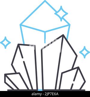 crystal line icon, outline symbol, vector illustration, concept sign Stock Vector