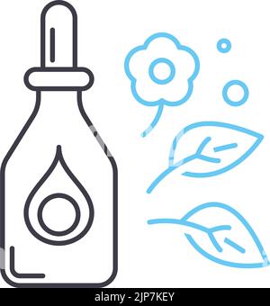 essential oils line icon, outline symbol, vector illustration, concept sign Stock Vector