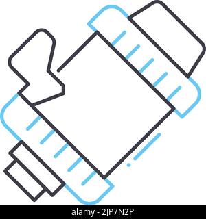 alternator line icon, outline symbol, vector illustration, concept sign Stock Vector