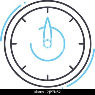 efficiency measure line icon, outline symbol, vector illustration, concept sign Stock Vector