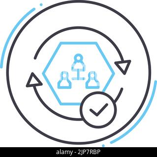 effectiveness line icon, outline symbol, vector illustration, concept sign Stock Vector