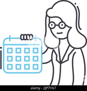 administrative line icon, outline symbol, vector illustration, concept sign Stock Vector