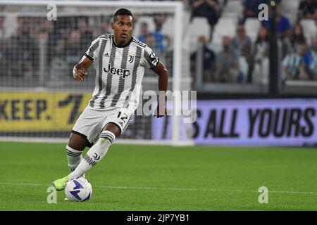 Alex Sandro of Juventus FC iduring the Serie A 2022/23 match between Juventus FC and US Sassuolo at Allianz Stadium on August 15, 2022 in Turin, Italy Stock Photo