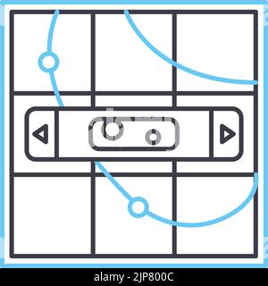 curves adjustment line icon, outline symbol, vector illustration, concept sign Stock Vector