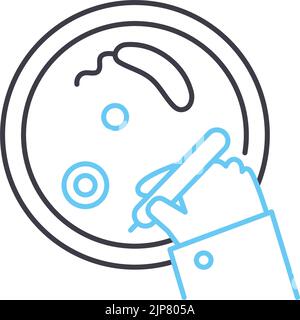 biological analysis line icon, outline symbol, vector illustration, concept sign Stock Vector