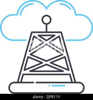 data adjustment line icon, outline symbol, vector illustration, concept sign Stock Vector