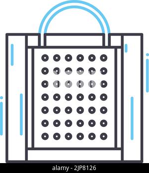 box grater line icon, outline symbol, vector illustration, concept sign Stock Vector