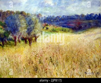 Wheatfield (1879) campo de trigo by Pierre Auguste Renoir 1841-1919.France Stock Photo