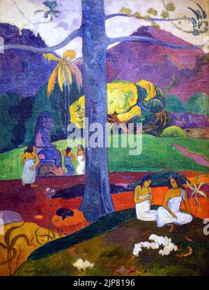 Mata Mua (1892) by Paul Gauguin (1848-1903) Stock Photo