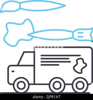 aircraft modelling line icon, outline symbol, vector illustration, concept sign Stock Vector