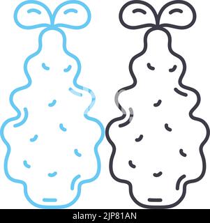 ebi fry line icon, outline symbol, vector illustration, concept sign Stock Vector
