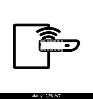 Automatic door icon. icon related to technology. smart device. line icon style. Simple design editable Stock Vector