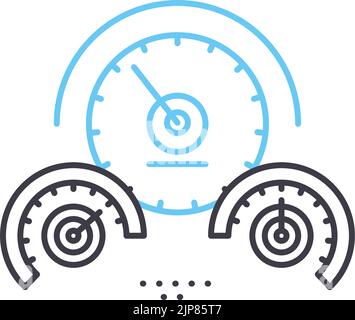 dash board line icon, outline symbol, vector illustration, concept sign Stock Vector