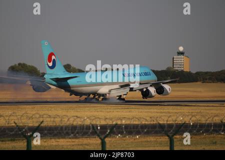 The Korean Air Cargo Boeing 747 Plane Stock Photo