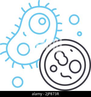 biology line icon, outline symbol, vector illustration, concept sign Stock Vector