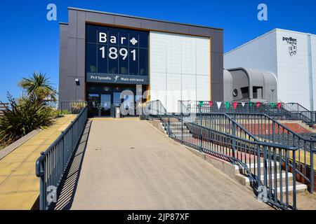 Rhyl, UK: Aug 11, 2022: The 1891 Restaurant and Bar is located in the Pavilion Theatre complex on the promenade Stock Photo