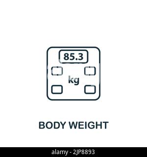Fat Index icon. Line simple Healthy Lifestyle icon for templates, web ...