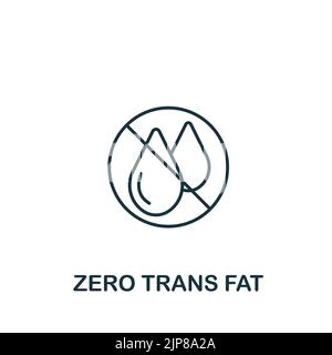 Zero Trans Fat icon. Line simple icon for templates, web design and infographics Stock Vector