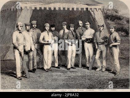 The Surrey Eleven cricket team - ILN 1861 Stock Photo