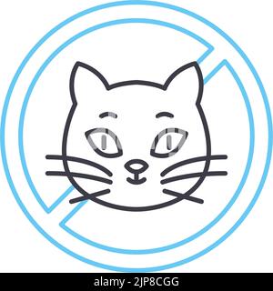 cruelty free line icon, outline symbol, vector illustration, concept sign Stock Vector