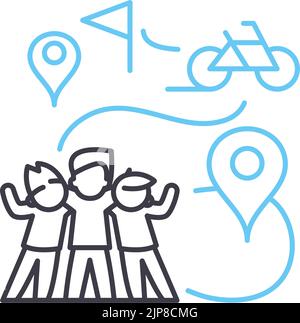 Transport and tour outline icons collection. Transport, Tour, Travel ...