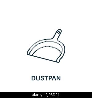 Dustpan icon. Line simple line Housekeeping icon for templates, web design and infographics Stock Vector