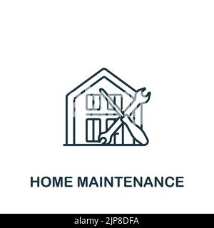 Home Maintenance icon. Line simple line Housekeeping icon for templates, web design and infographics Stock Vector
