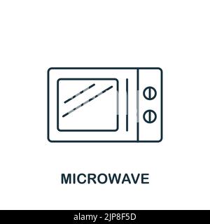 Microwave icon. Line simple icon for templates, web design and infographics Stock Vector