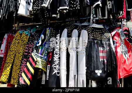 Portorož, Slovenia. 06.12.2022.  Cool bikers Harley Davidson festival, exhibition. Chrome motorcycle engine block close up. Stock Photo