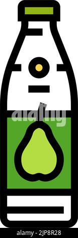 juice pear color icon vector illustration Stock Vector