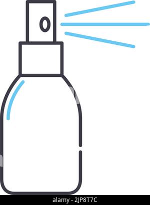 spray line icon, outline symbol, vector illustration, concept sign Stock Vector