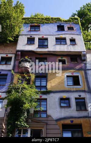 Hundertwasserhaus in Wien, Österreich, Hundertwasser house in vienna, Austria Stock Photo
