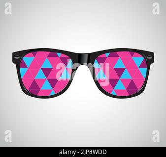 Sunglasses with Polygons Abstract Geometric Triangles Vector Illustration Stock Vector