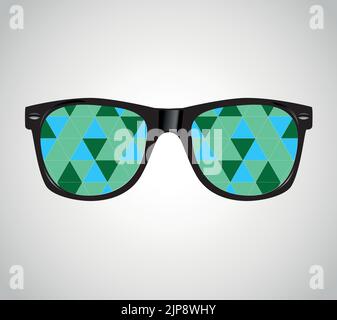 Sunglasses with Polygons Abstract Geometric Triangles Vector Illustration Stock Vector