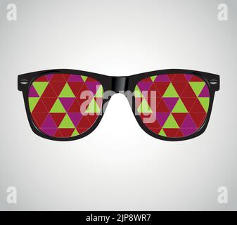 Sunglasses with Polygons Abstract Geometric Triangles Vector Illustration Stock Vector