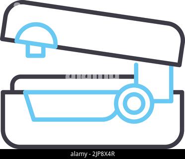 steplers line icon, outline symbol, vector illustration, concept sign Stock Vector
