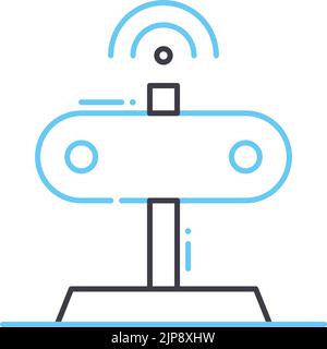 motion sensor line icon, outline symbol, vector illustration, concept sign Stock Vector