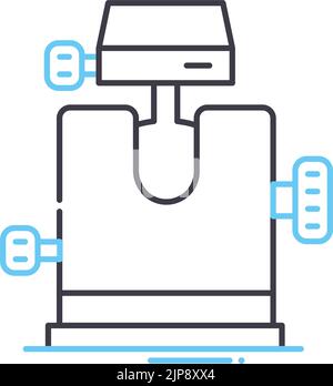tripod ball head line icon, outline symbol, vector illustration, concept sign Stock Vector