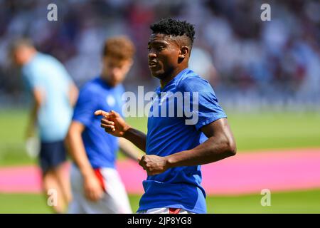 Nottingham, UK, 14th August 2022. Taiwo Awoniyi of Nottingham Forest during the Premier League match between Nottingham Forest and West Ham United at the City Ground, Nottingham on Sunday 14th August 2022. (Credit: Jon Hobley | MI News) Credit: MI News & Sport /Alamy Live News Stock Photo