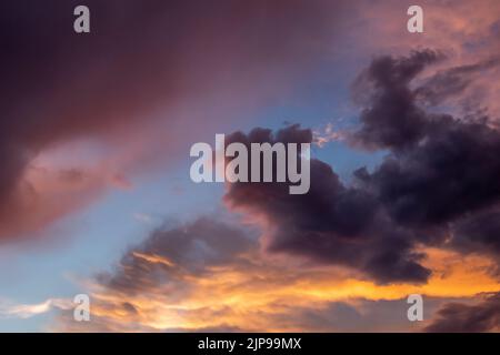 Expressive dramatic cloudscape with vibrant colors Stock Photo